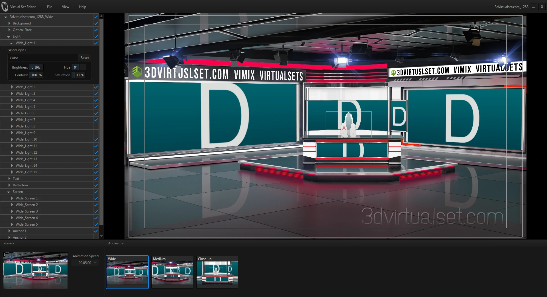 Virtual Set 128B for NewTek TriCaster Virtual Set Editor Templates